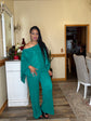 Green Kimono Pants Set