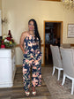 Coral Navy Jumpsuit