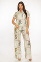 Floral Print Pants Set