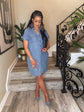 Denim Button Dress