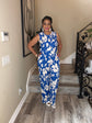 Royal Blue Floral Set