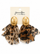 Leopard Fabric Earrings