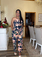Coral Navy Jumpsuit
