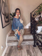 Sheer Blue Khaki Top