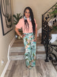 Mint Print Palazzo