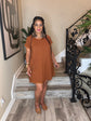 Cognac  Basic Dress