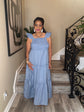 Denim Long Ruffle Dress