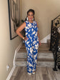 Royal Blue Floral Set