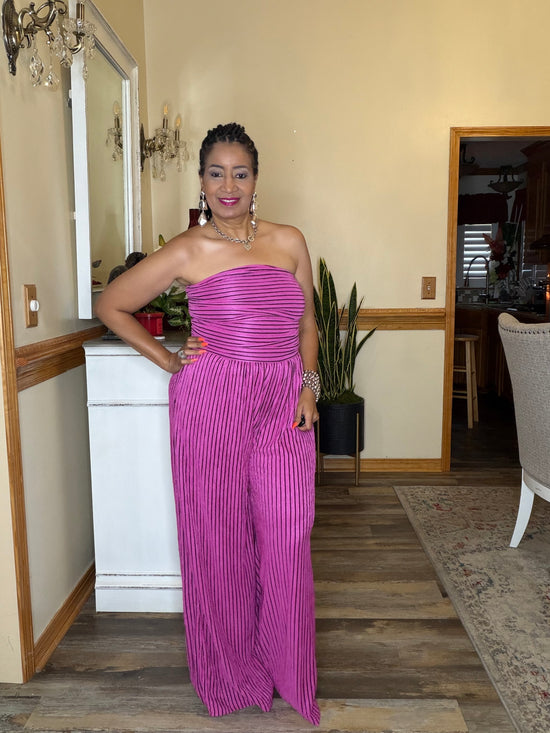 Pink Tub Top Jumpsuit