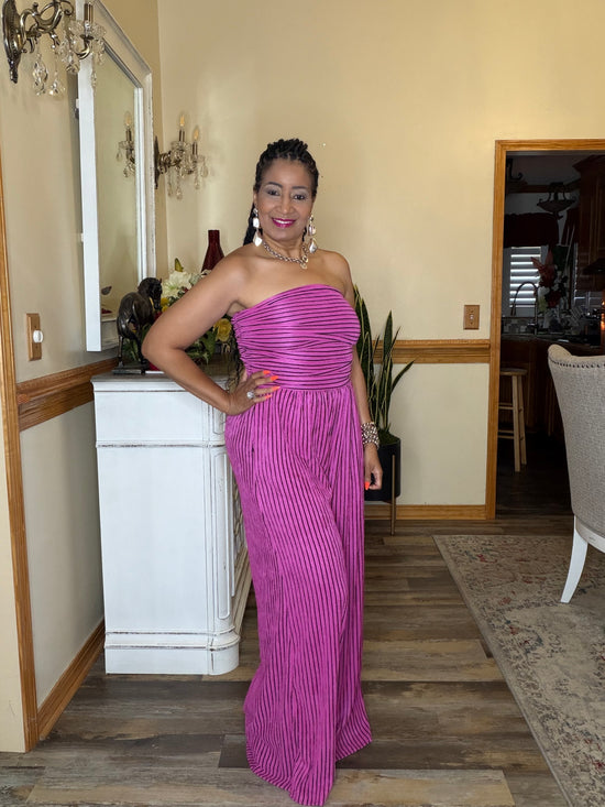 Pink Tub Top Jumpsuit