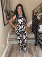Black White  Floral Set