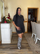 Mineral Wash Denim Romper-Black