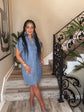 Denim Button Dress