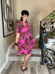 PLUS and REGULAR Hot Pink/Leopard Dress