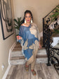 Sheer Blue Khaki Top