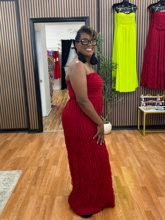 Burgundy Texture Jumpsuit