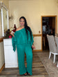 Green Kimono Pants Set