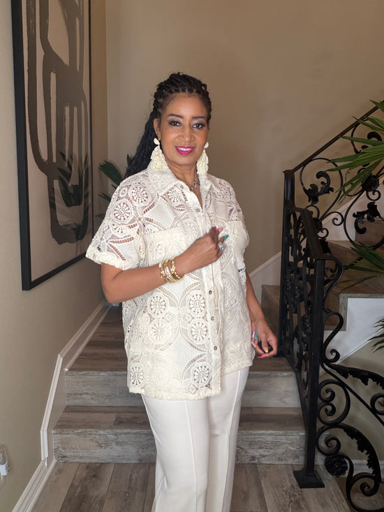 Natural Crochet Top