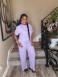 Lilac Lavendar Crinkle Pants Set