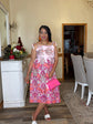 Pink Print Maxi Dress