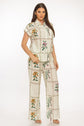 Floral Print Pants Set
