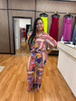 Burgundy Floral Print 2 Piece Set