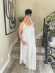 WOVEN CRINKLE CAMI MAXI DRESS -Off White