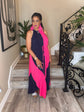 Hot Pink Navy Color Block Dress