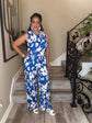 Royal Blue Floral Set