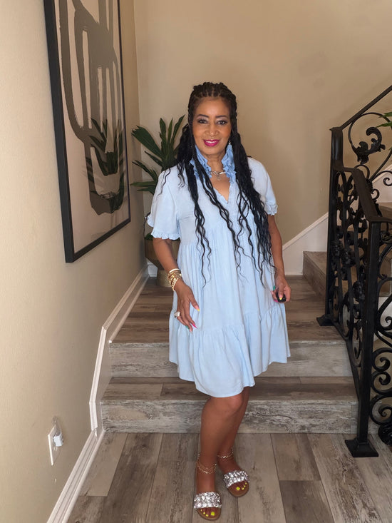 Light Blue Baby Doll Dress