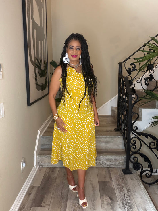 Gold Polka Dot Dress