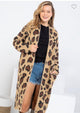 Plus Brown Leopard Sweater Cardigan