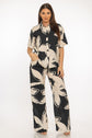 Black White Pants Set