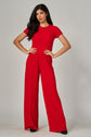 Plus Red Crinkle Pants Set