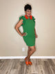 Green Dress Ruffle Sleeve